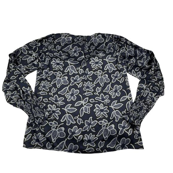 Rebecca Taylor Vera Fleur Classy Chic Tie Front Blouse Women's Size Small - Picture 6 of 10